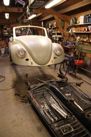 Käfer Cabriolet 1966 Perl weiss body off restauriert – Verkauft 46