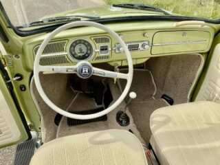 Käfer Cabrio 1965 Kiwi Grün body off restauriert – Verkauft 17