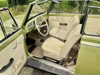 Käfer Cabrio 1965 Kiwi Grün body off restauriert – Verkauft 19